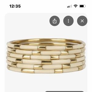 Ivory and Gold Veda Bangles (Buddah Girl )